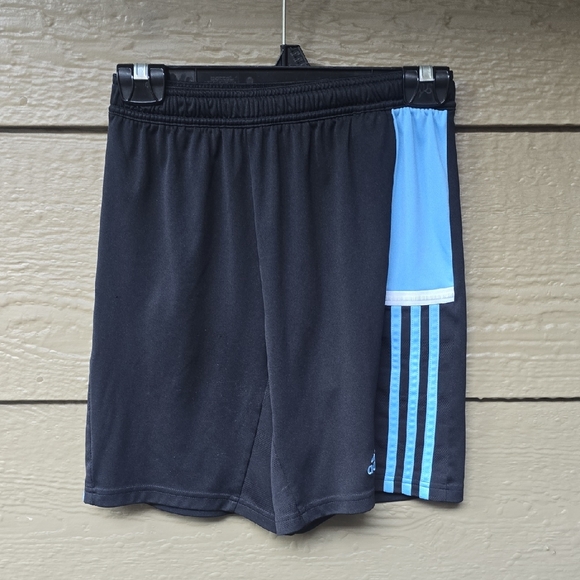 Adidas Climacool Black Blue Shorts Boys L - Picture 1 of 9